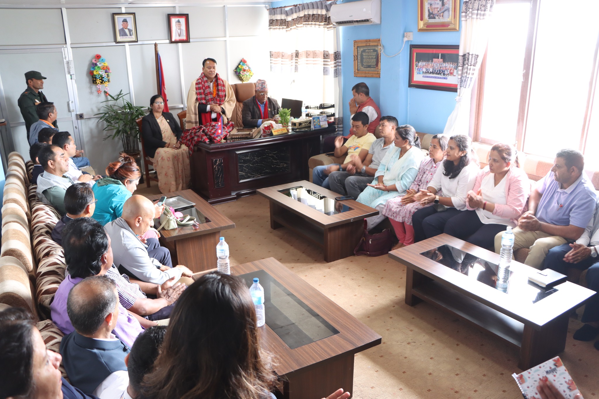 सुर्यबिनायकका मेयरद्वारा स्वास्थ्यमन्त्रीलाई बधाई कार्यक्रम सम्पन्न : Jana Aawaj News