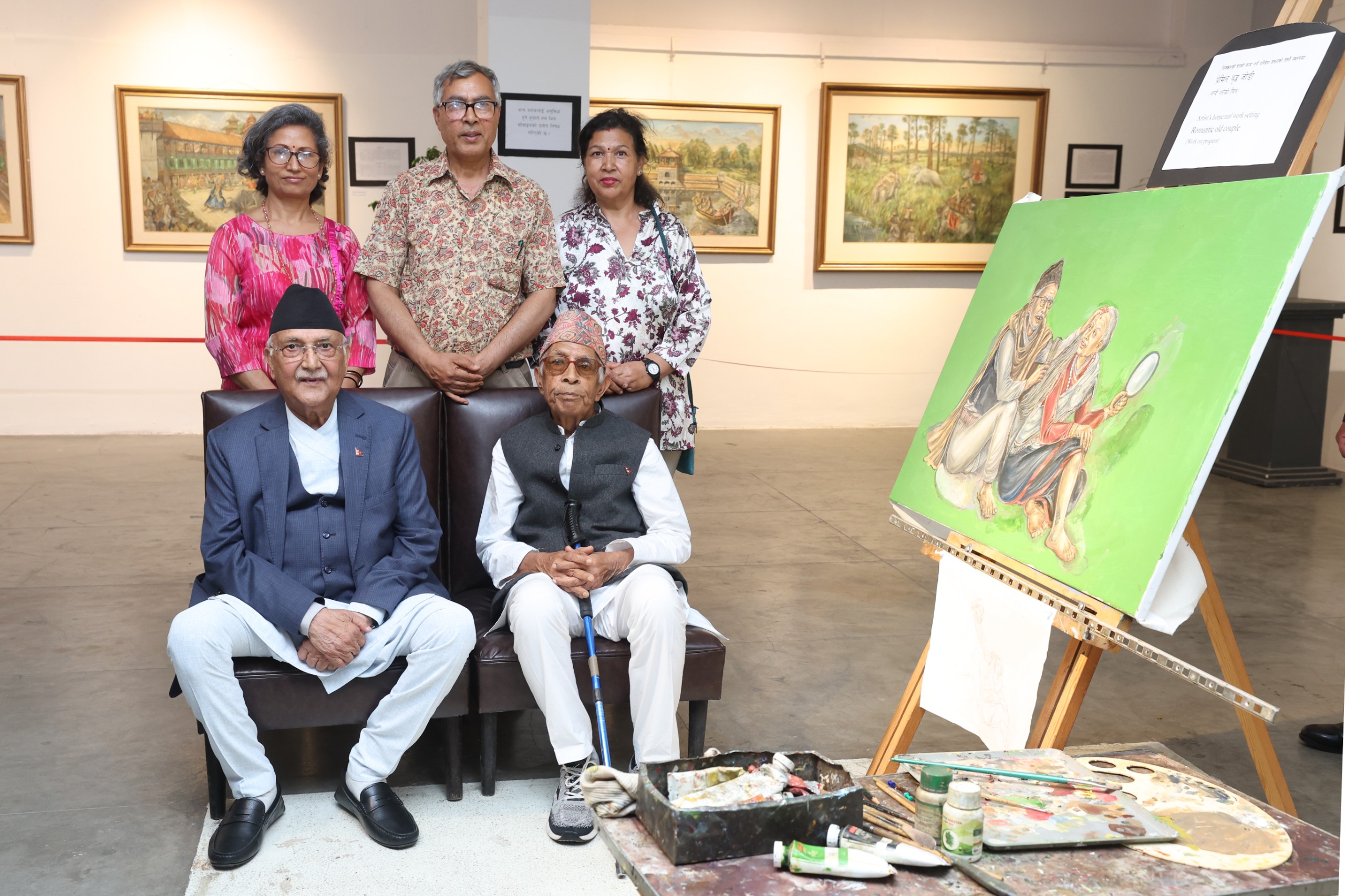 प्रधानमन्त्रीद्वारा शर्माको चित्रकला प्रदर्शनी अवलोकन : Jana Aawaj News