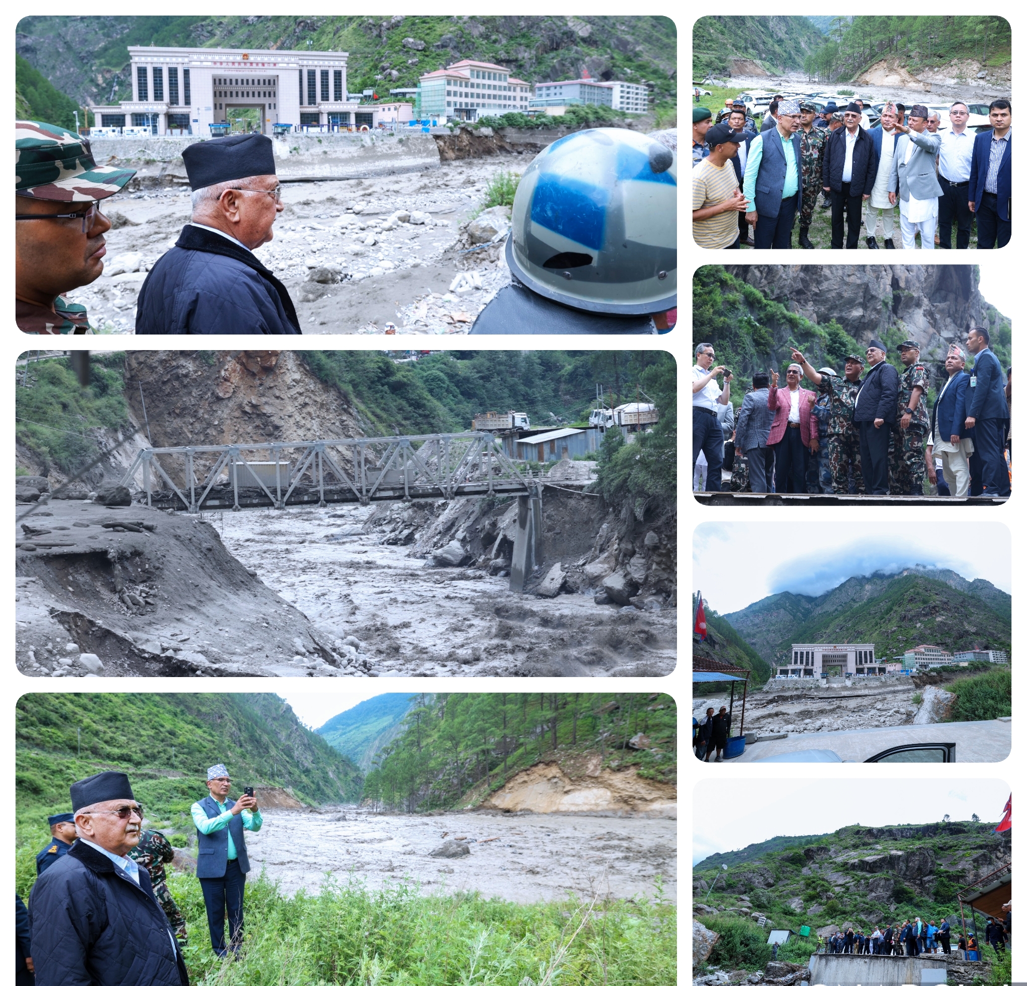 प्रधानमन्त्री ओलीबाट रसुुवा र नुवाकोटको बाढी प्रभावित क्षेत्रको अवलोकन : Jana Aawaj News